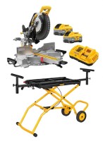 Dewalt DCS782XW2-GB 18V XR Brushless 305mm Slide Mitre Saw, 2 x 18V x 8.0Ah Tabless Batts, Charger & DE7260 Folding Rolling Stand £1,289.00